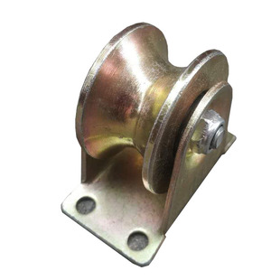 不锈钢4分506075U型轨道轮圆钢钢轨轮圆管滑轮轨道轮车轮水管滑轮