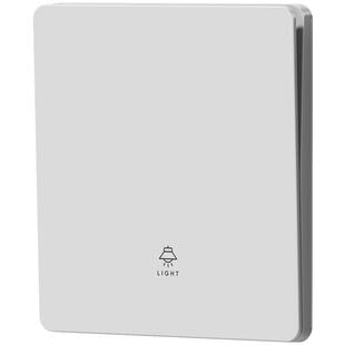 超薄面板灯开关家用墙壁插座电源单开双控双联一开五孔带总控白色