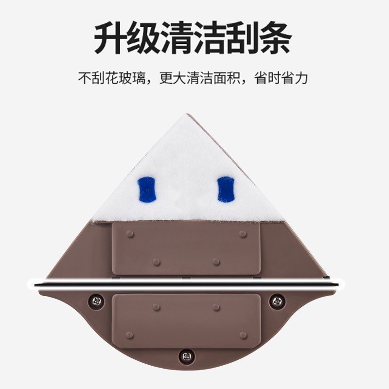 批发家用高楼双层磁性三角形双面玻璃擦单层擦窗刮擦玻璃器