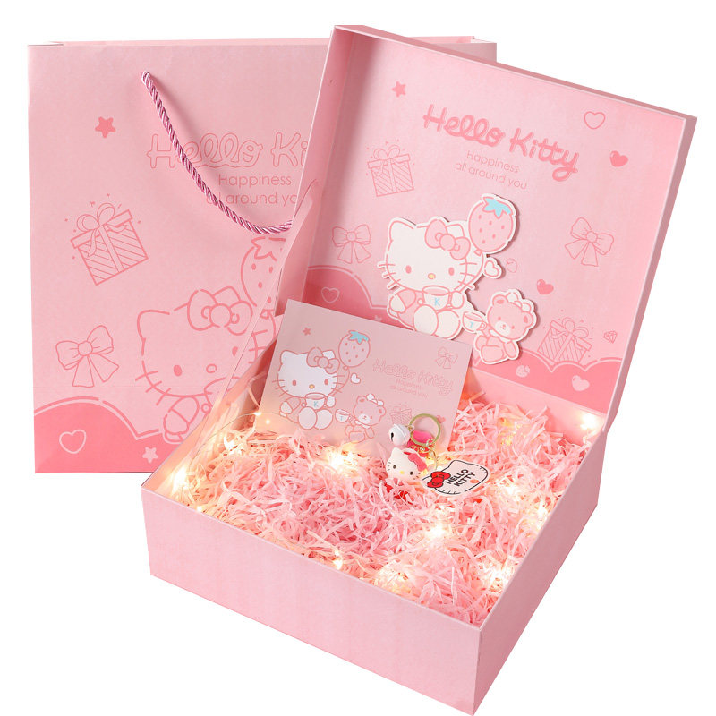 hellokitty礼物箱子包装盒伴手礼空盒大号生日礼品打包盒袋盒子