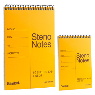 日本KOKUYO国誉线圈笔记本英语单词本渡边gambol本子螺旋上翻本a5小分栏口译速记本a6便携本学生用草稿本文具