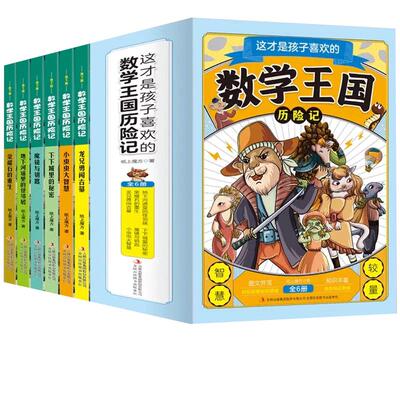 全六册 这才是孩子喜欢的数学王国历险记 龙兄勇闯古墓 小虫虫大智慧 下下城里的秘密 魔镜与钥匙地下河道里的怪邻居荣耀石的重生