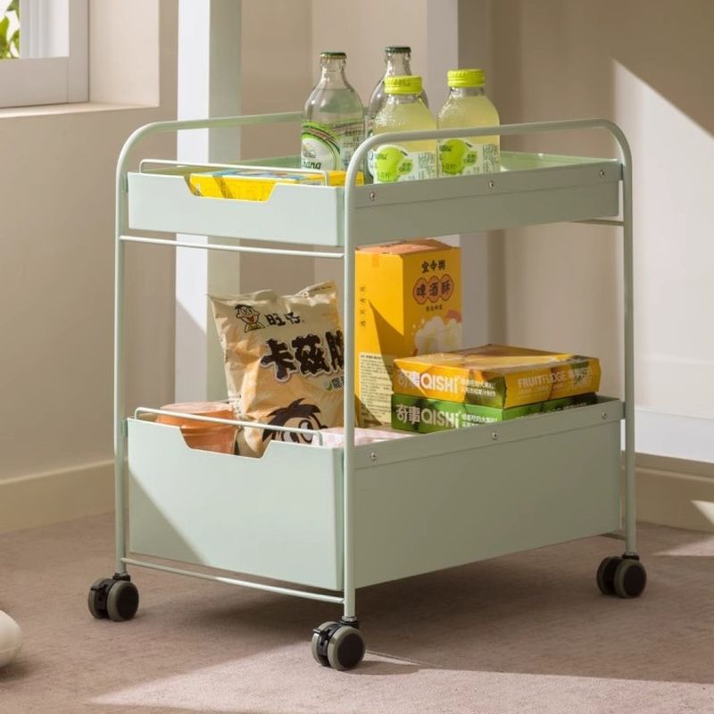 小推车置物架办公桌下书架儿童卧室移动零食架家用多层书包收纳架