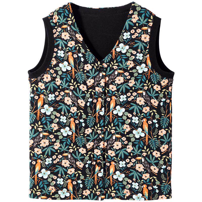 旺秋短款桑蚕丝马甲女保暖棉服内搭妈妈装背心真丝填充防寒马夹厚