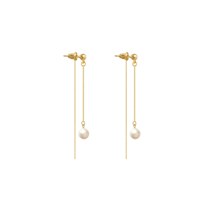 金色珍珠款流苏耳环女2026新款