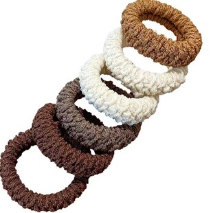 新款加厚加粗发饰加宽橡皮筋发圈高马尾高弹力耐用发绳头绳扎头发