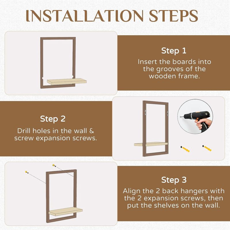 木质相框置物架实木浮动隔板墙面物装饰组合收纳挂件客厅壁挂储