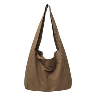 日韩新款大容量帆布托特包休闲百搭斜挎包女学生宽肩带单肩腋下包