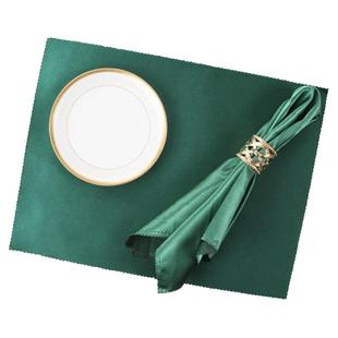 LifeEyes酒店样板房布艺餐垫 餐桌垫子隔热 西餐垫华丽亮面金色