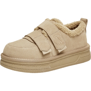 TATA他她加绒厚底毛毛鞋外穿女鞋冬保暖棉鞋雪地靴2024新CGH01DM4