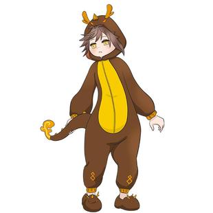 动漫周边钟仙祖法蜕法兰绒小恐龙连体睡衣离加绒加厚卡通动漫男女