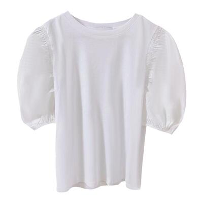 短款t恤女夏白色纯棉百搭上衣