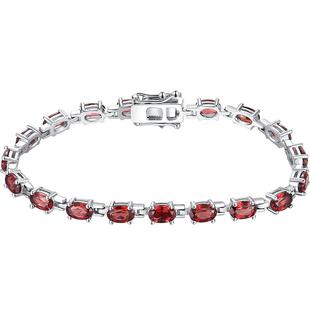 梁田同款MUYE/牧野天然石榴石银手链原创设计手链轻奢情人节礼物