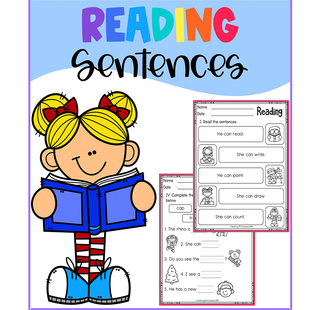 小学英语阅读理解综合练习作业纸reading sentences worksheet