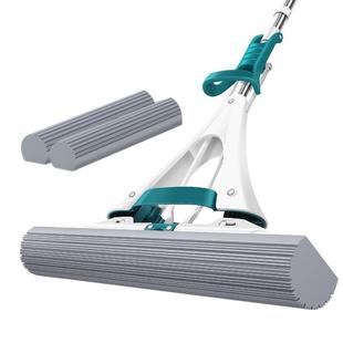 美丽雅海绵拖把家用胶棉吸水地拖对折式挤水大号免手洗大器大时代