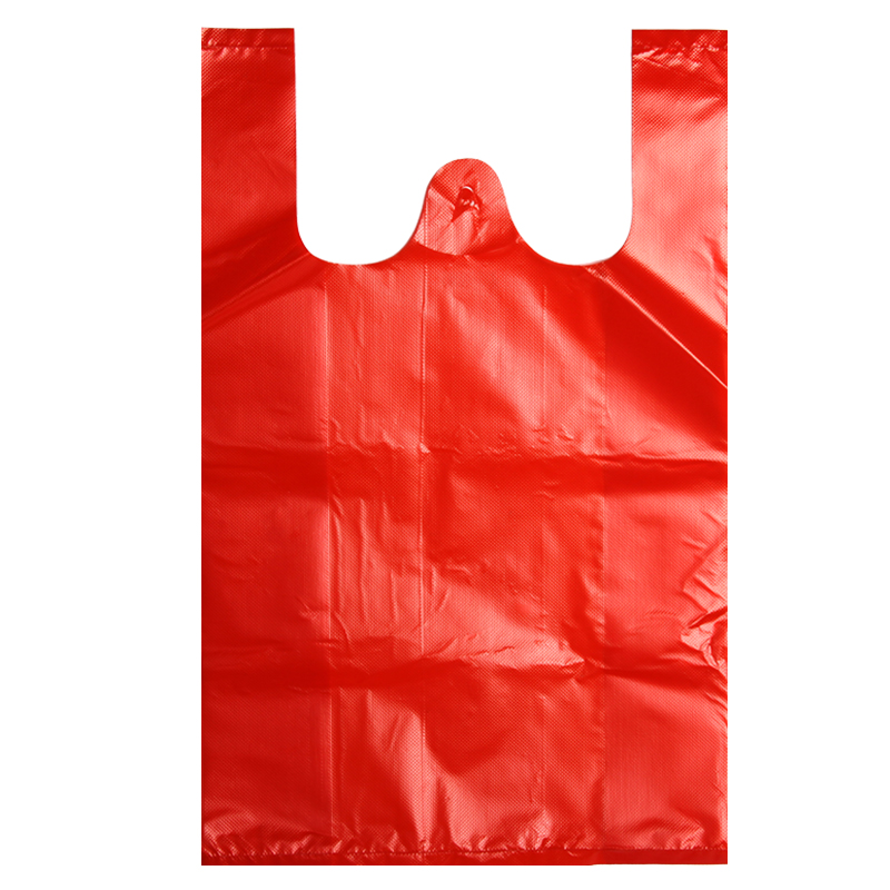 塑料拎袋手提红色一次性食品塑料袋商用打包方便背心袋子定制logo