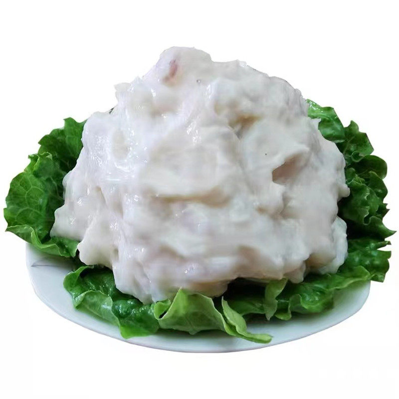 手打澳门豆捞海鲜半成品墨鱼滑