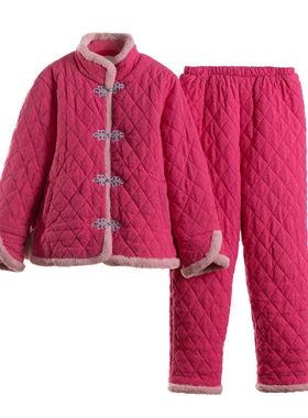 国潮复古家居服夹棉pinkgrape女
