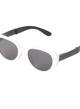 三福墨镜折叠猫眼眼镜女款2026新款高级感太阳眼镜遮阳镜时尚海边