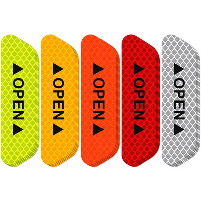 3M汽车门反光open警示防撞贴纸