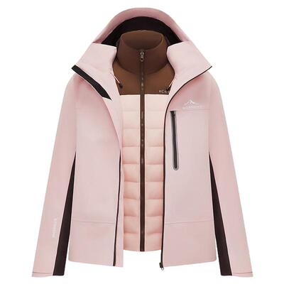 户外三合一冲锋衣鹅绒服女波司登