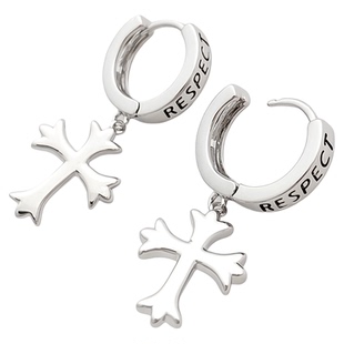 0度 欧美冷淡风十字架耳环女时尚高级感轻奢百搭耳扣小众个性耳坠