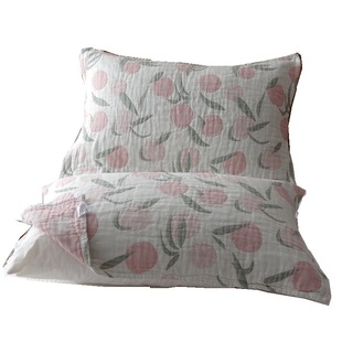 纯棉纱布枕巾一对装全棉加厚加大高档欧式单人情侣学生枕头巾盖巾