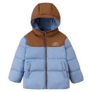 现货秒发!!丽婴房儿童25新款撞色轻暖三防羽绒服男女童保暖外套