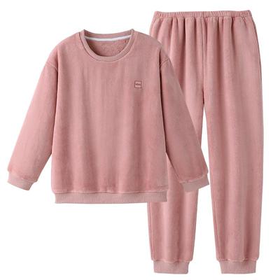 睡衣女士秋冬法兰绒长袖家居服