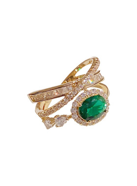 可调节重工开口戒指指环ins潮