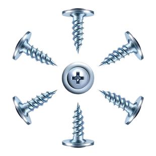 华司木自攻螺丝 大圆头 扁头木螺丝自攻尖十字大盖帽 带垫木螺丝