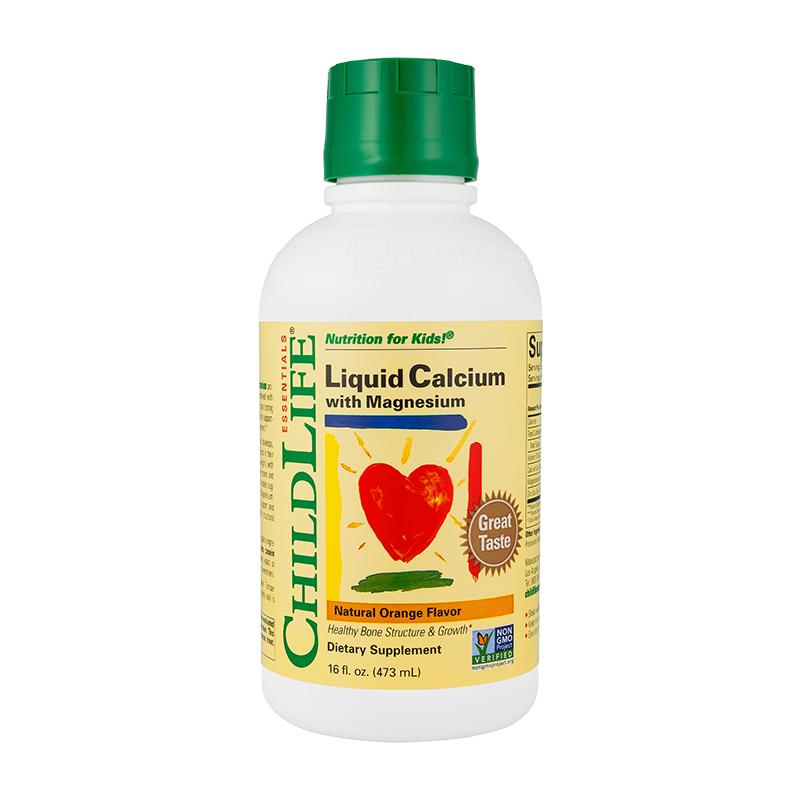 ChildLife液体钙镁锌儿童宝宝补钙补锌柠檬酸钙橙味473ml