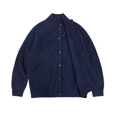 IDLT  UPW羊毛外套 高领针织毛衣开衫复古男女同款休闲百搭宽松款