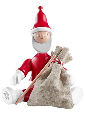 丹麦木制纯手工圣诞老人纪念品