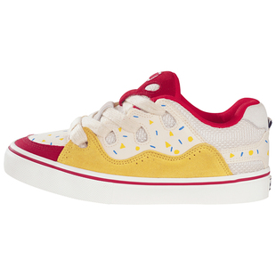 顽刻ollieskate面包鞋芝士薯条红黄撞色拼接BAKE男女国潮滑板鞋