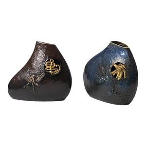 日本进口名家手作高冈铜器收藏品