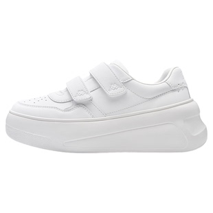 Kappa奶冻女鞋魔术贴小白鞋女款2026春季新款厚底板鞋休闲运动鞋