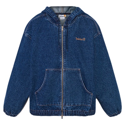 添柏岚官方男款连帽牛仔夹克