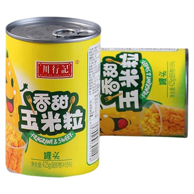 川行记玉米粒425g*24罐头整箱