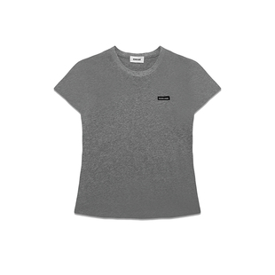 ECHOADE轻松俏皮随意叠穿LOGO点缀精致柔软利落正肩圆领三件套T恤