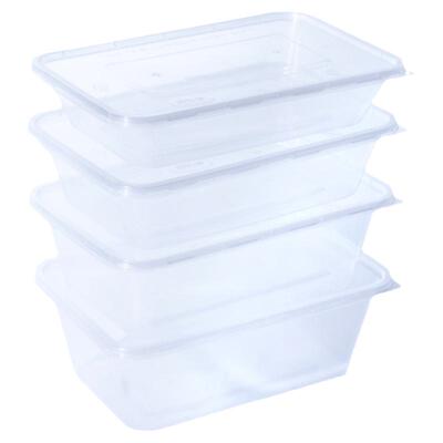 一次性长方形带盖透明餐盒