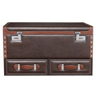 车载整理汽车收纳箱后备箱储物箱适配路虎奔驰尾箱密码置物行李箱