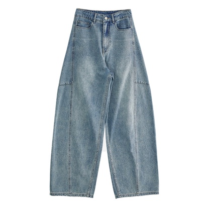 【梨形救星】复古弯刀解构牛仔裤