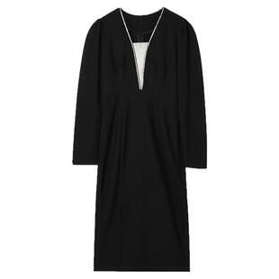 奥莱专柜撤柜正品 深圳南油NY秋装新款 简洁轻奢气质中长裙连衣裙