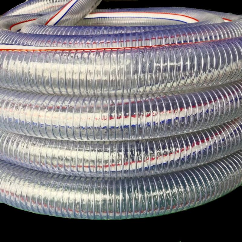 钢丝管软管透明钢丝管骨架真空管50水管pvc加厚钢丝软管抽水管