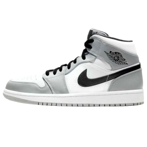 Air Jordan 1 Mid经典AJ1烟灰男子中帮运动休闲板鞋554724-092