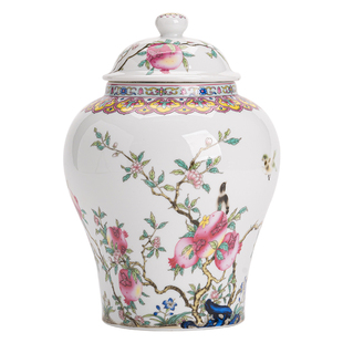 茶叶罐陶瓷密封罐家用储蓄罐醒茶罐复古中式将军罐摆件储存罐空罐