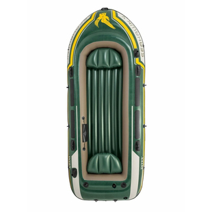 包邮正品INTEX海鹰充气船双人三人橡皮划艇钓鱼船冲锋舟加厚安全