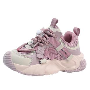 HANGTEN欢腾儿童运动鞋冬季男女童加绒跑步鞋加厚保暖老爹鞋女孩