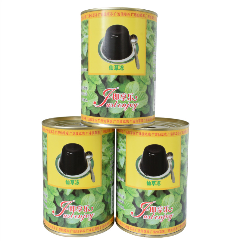 仙草冻罐头 广连仙草冻罐装850g 即食罐头满杯烧仙草奶茶甜品原料